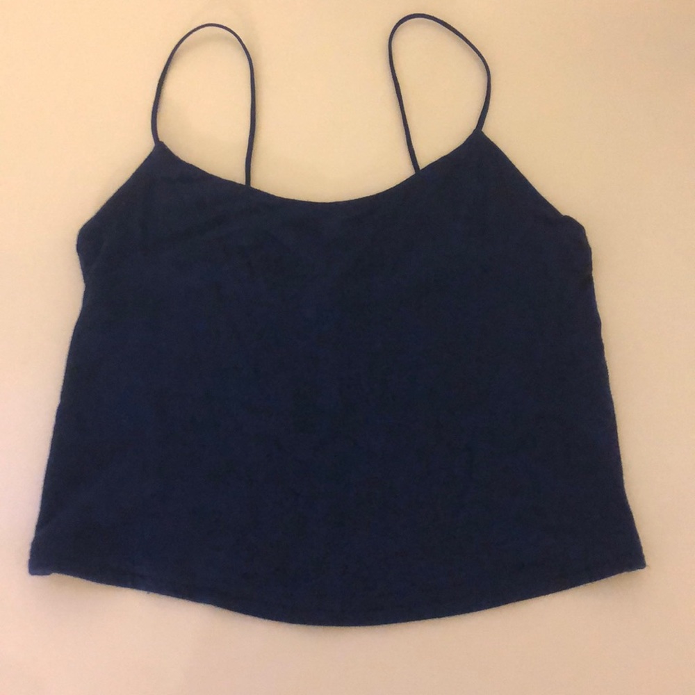 dark blue tank top